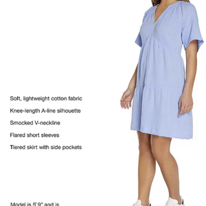 Gap Women's Tiered Dress - Blue - Image 5