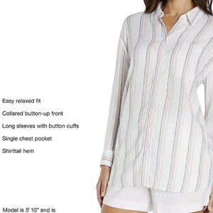 Gap Women's Linen Button Down Top Multicolor - Image 6