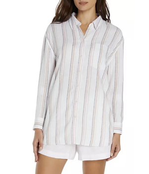 Gap Women's Linen Button Down Top - Multicolor