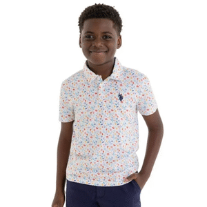 U.S. Polo Assn. Boys Printed Jersey Polo Shirt, Sizes 4-18 - Image 1