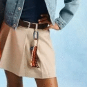 Weekend Academy Girls Pleated Mini Skirt with Removable Belt and Built-In Shorts, Sizes 4-18 - Image 3
