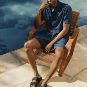 Free Assembly Men's Button Front Seersucker Shirt with Short Sleeves, Sizes XS-3XL - Image 5