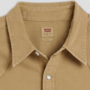 Levi's Brown Khaki Long Sleeve Shirt - Size M - Image 4