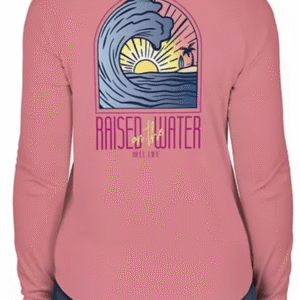 Reel Life UV Tee Long Sleeve Pink Bold Print - Image 3