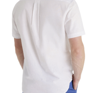 U.S. Polo Assn. Men’s Short Sleeve Button-Down Shirt – White with Blue & Red Stripe Pattern - Image 4